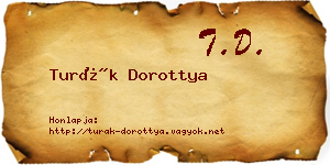 Turák Dorottya névjegykártya
